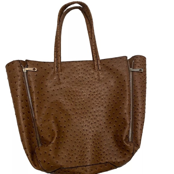 Bimba & Lola Faux Ostrich Leather Medium Bag - Picture 2 of 10